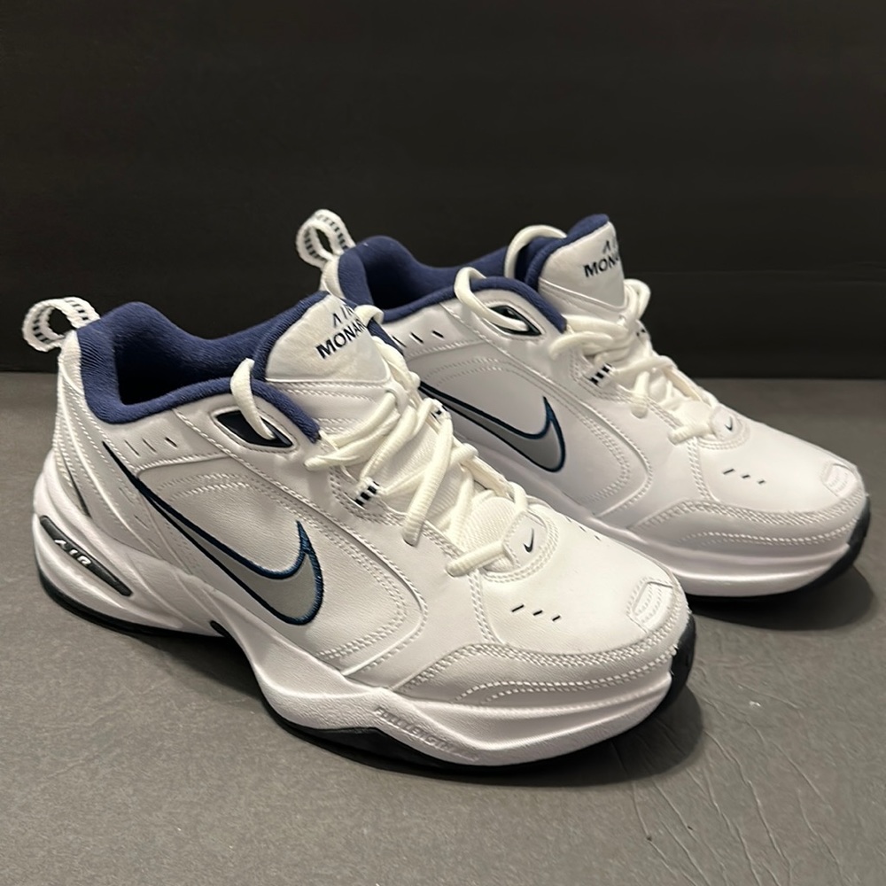 Nike Air Monarch White and Grey Shoes Men 8.5